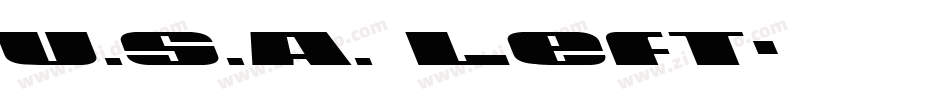 U.S.A. Left字体转换